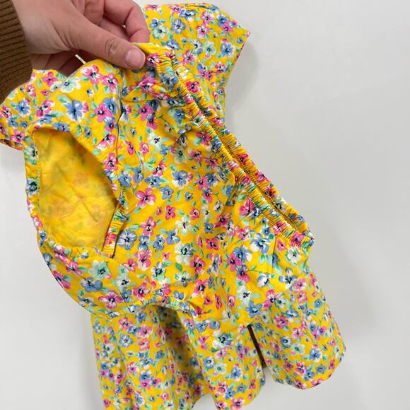 Ralph Lauren Girls Yellow Floral Dress 18 Months - Picture 4 of 9